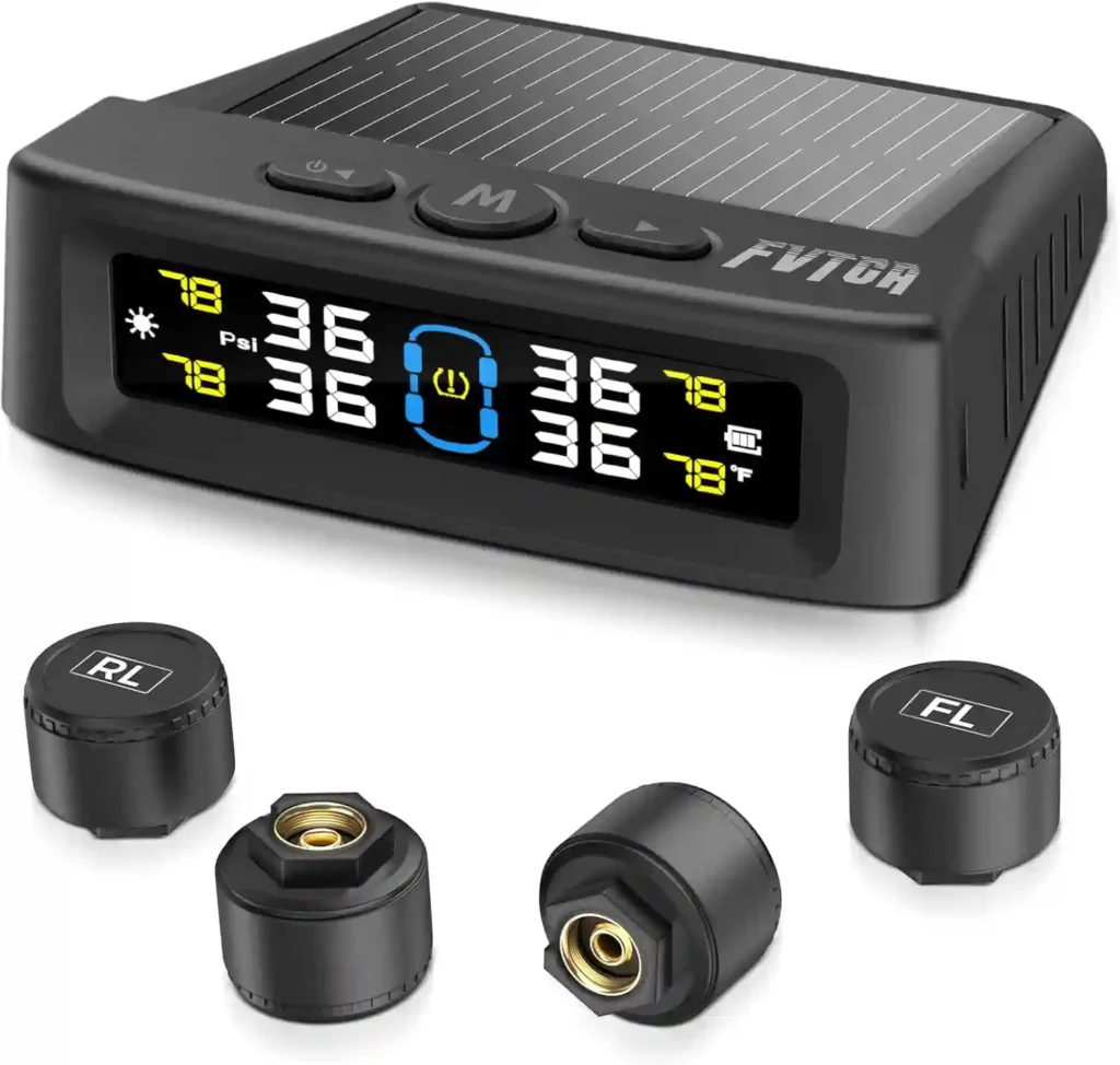 TPMS 4 Tire Sensors and 6 Alarm Modes