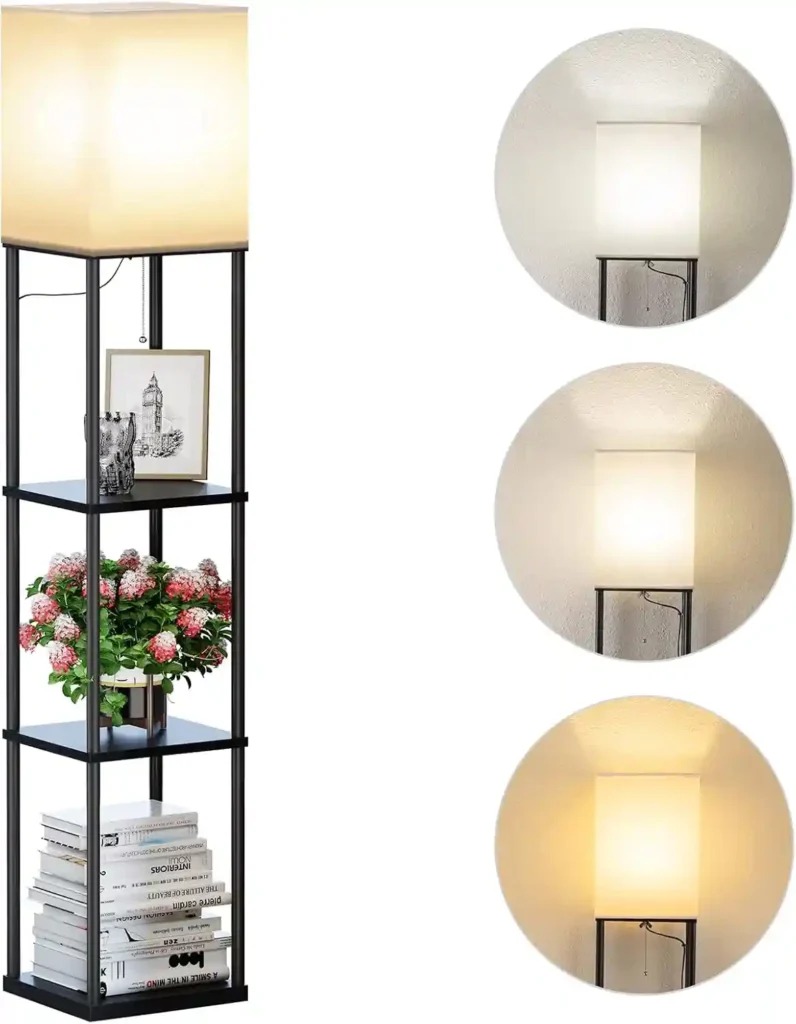 best floor lamp with shelves