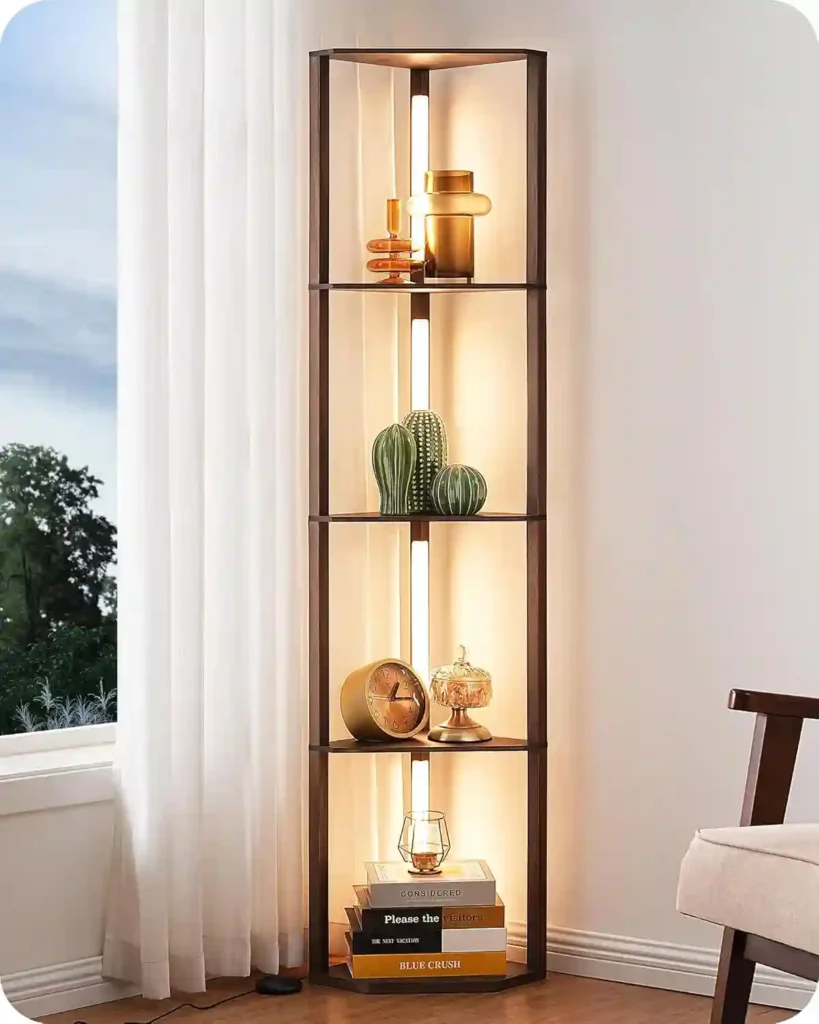 best floor lamp with shelves