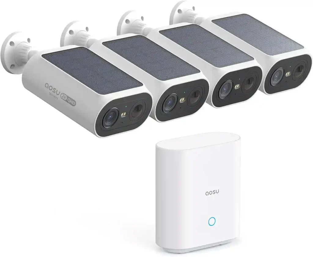 AOSU Solar Security Cameras Wireless Outdoor