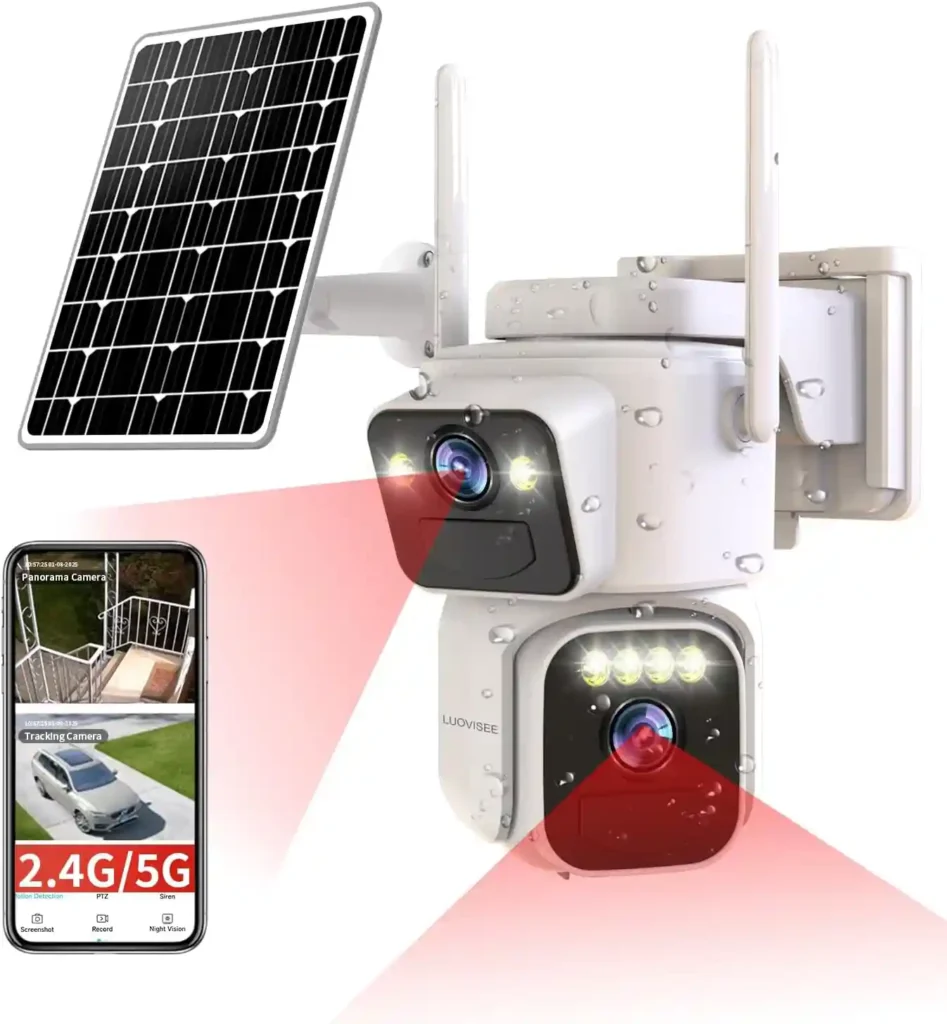 Solar Security Cameras Outdoor Wireless,2.4G/5G