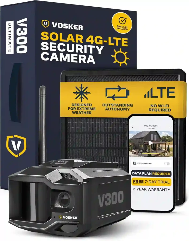 Vosker V300 4G-LTE Autonomous Security Camera